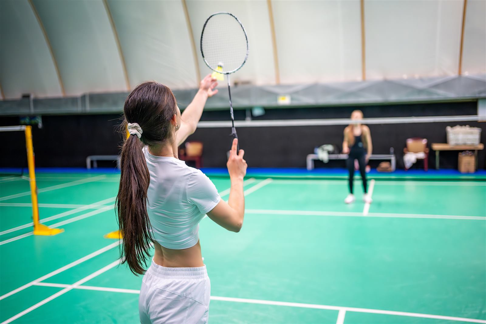 Terrain de badminton du complexe Le Rebond, à Auchel