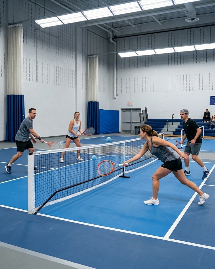 Terrain de skyball du complexe Le Rebond, à Auchel